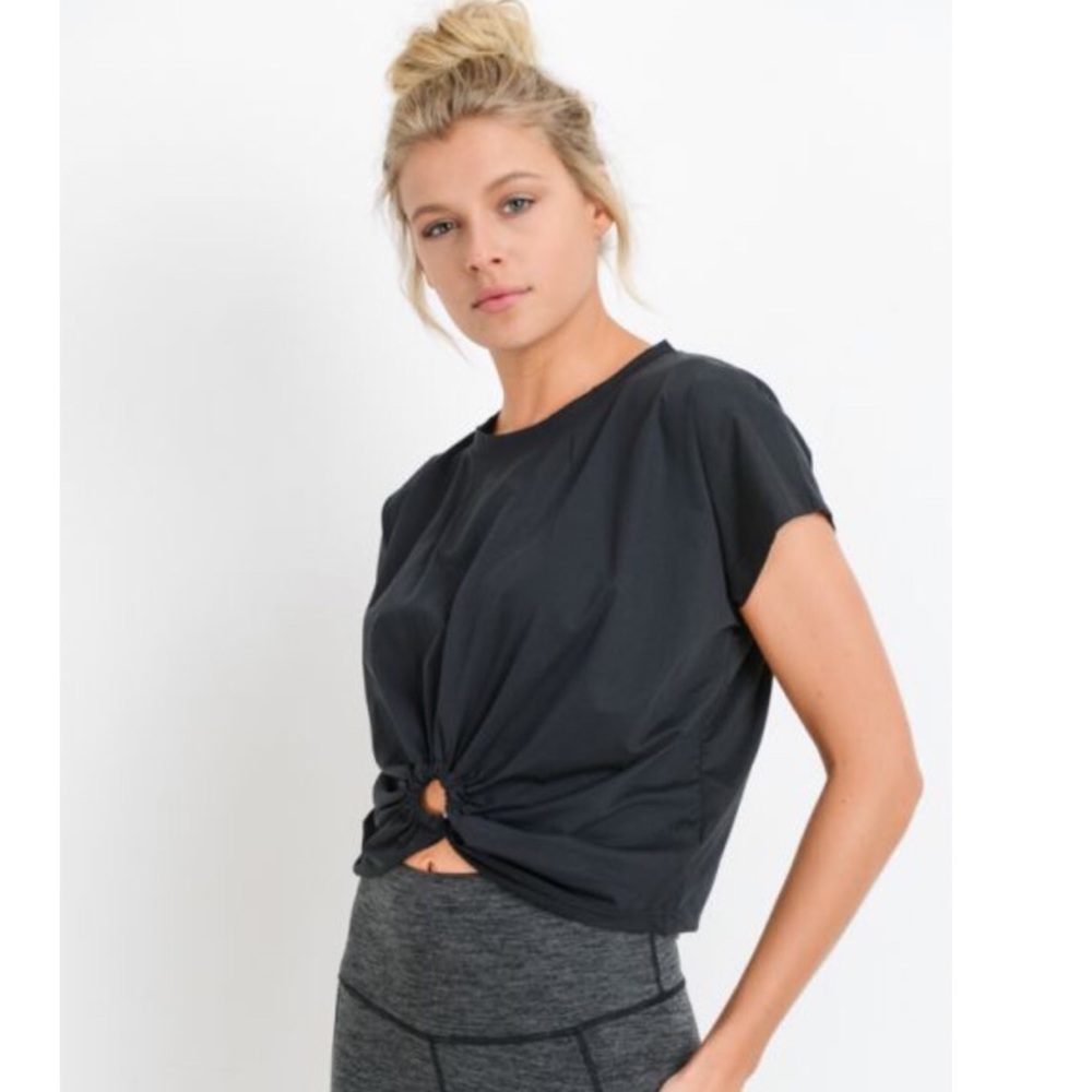 Mono B Black Crop Top